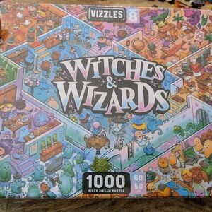 NWT Vizzles Witches & Wizards 1000 Piece Puzzle Purple